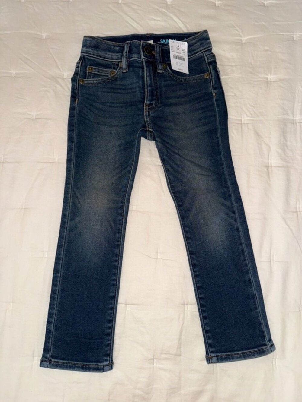 NWT J Crew Crewcuts Denim Jeans Skinny Size 4.